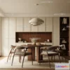 1575754 - Modern Style Interior 3D Blocks and 3D Models - Dining Room 3D Scene - 603 3D Max