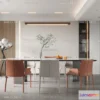 1575770 - Modern Style Interior 3D Blocks and 3D Models - Dining Room 3D Scene - 611 3D Max
