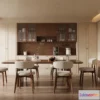 1575774 - Modern Style Interior 3D Blocks and 3D Models - Dining Room 3D Scene - 613 3D Max