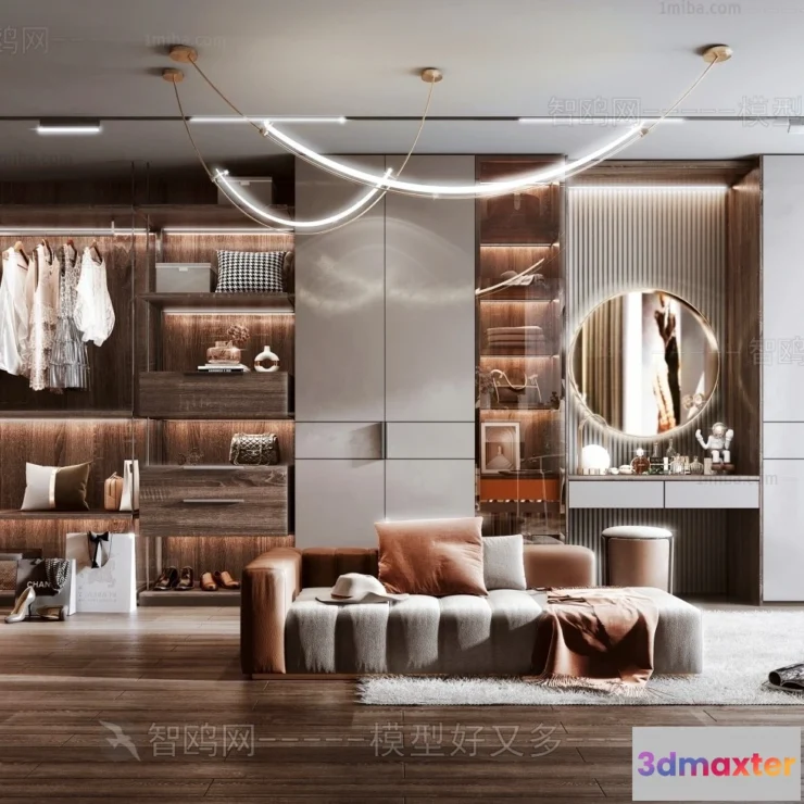 1371612 - Dressing Room - 3D Models - 3D Interior Scenes - 022 3D Max