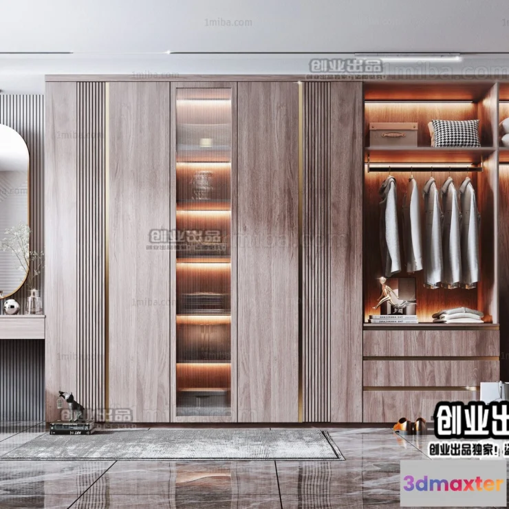 1379040 - Dressing Room 3D Interior Scene - Modern Style - 004 3D Max
