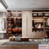 1379165 - Dressing Room 3D Interior Scene - Modern Style - 006 3D Max