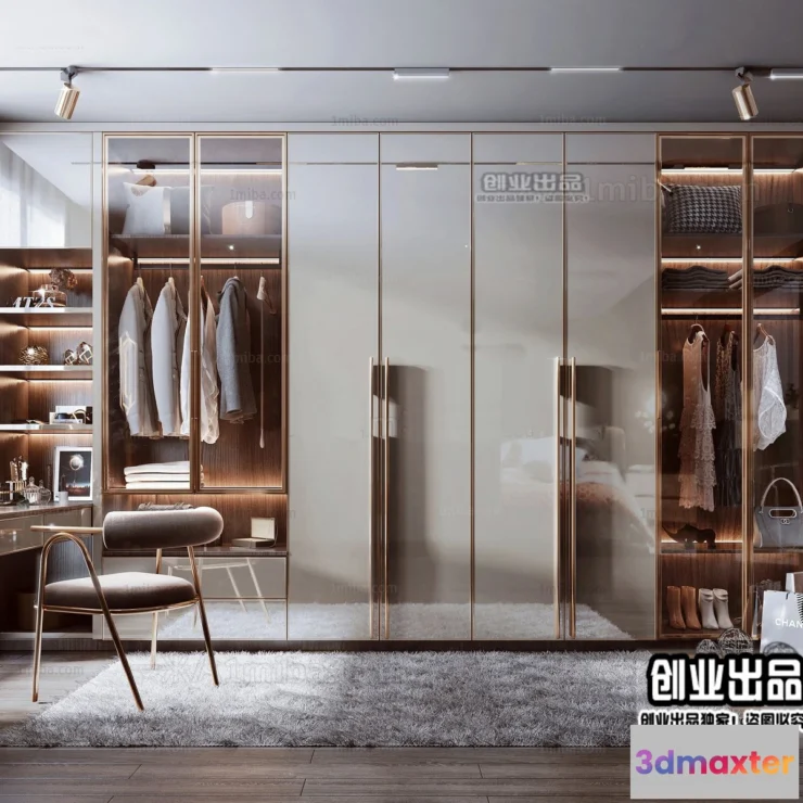 1379288 - Dressing Room 3D Interior Scene - Modern Style - 008 3D Max
