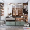 1379752 - Dressing Room 3D Interior Scene - Modern Style - 015 3D Max