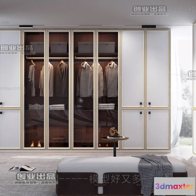 1382093 - Dressing Room 3D Interior Scene - Modern Style - 051 3D Max
