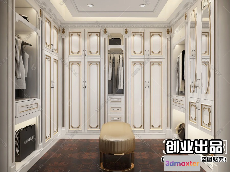 1382480 - Dressing Room 3D Interior Scene - European Style - 006 3D Max