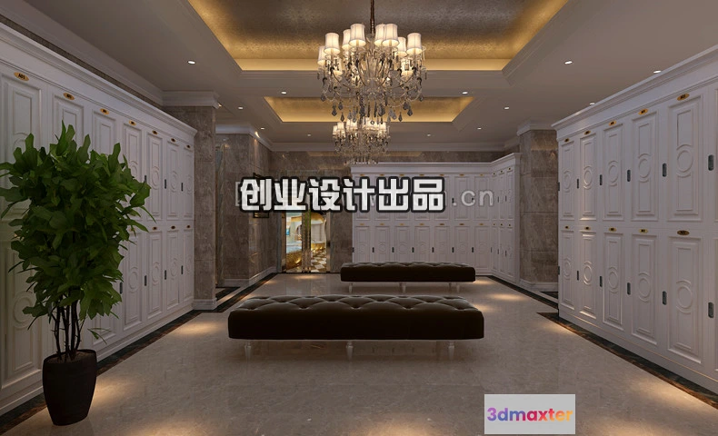 1382606 - Dressing Room 3D Interior Scene - European Style - 008 3D Max