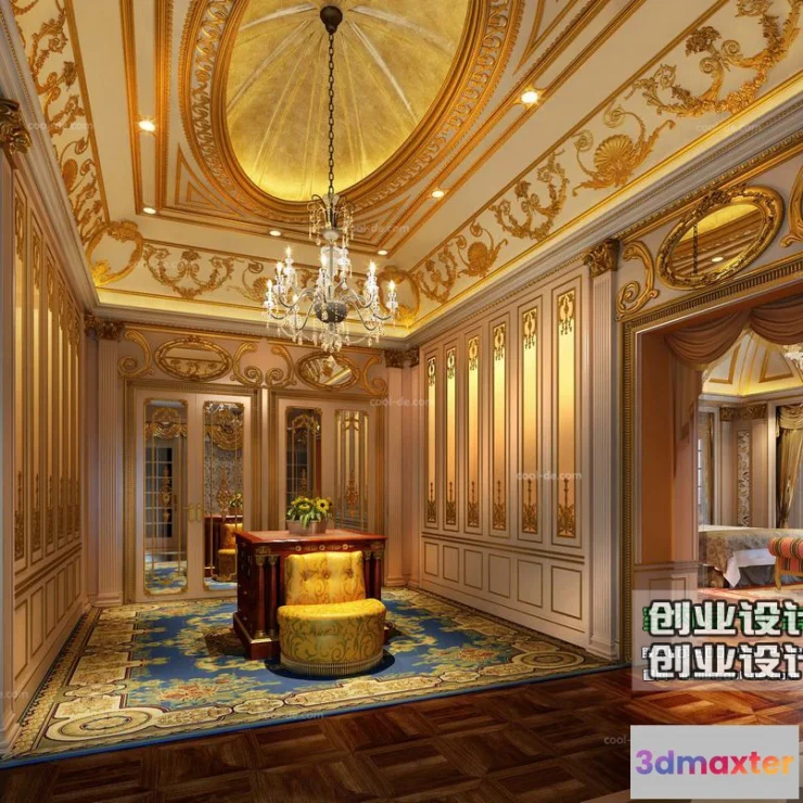 1383003 - Dressing Room 3D Interior Scene - European Style - 014 3D Max