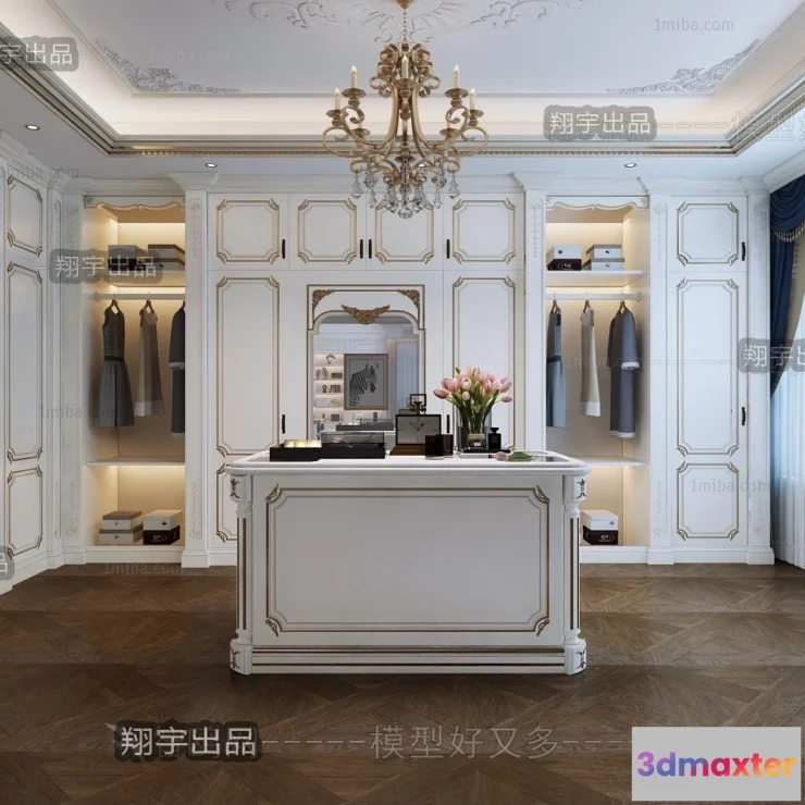 1383510 - Dressing Room 3D Interior Scene - European Style - 022 3D Max
