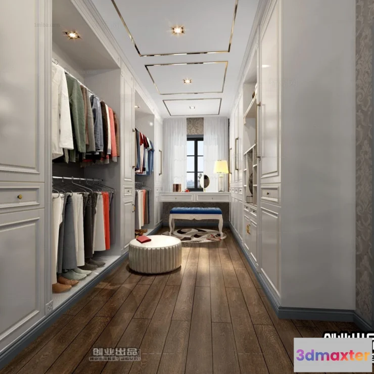 1383577 - Dressing Room 3D Interior Scene - European Style - 023 3D Max