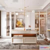 1385329 - Dressing Room 3D Interior Scene - American Style - 007 3D Max