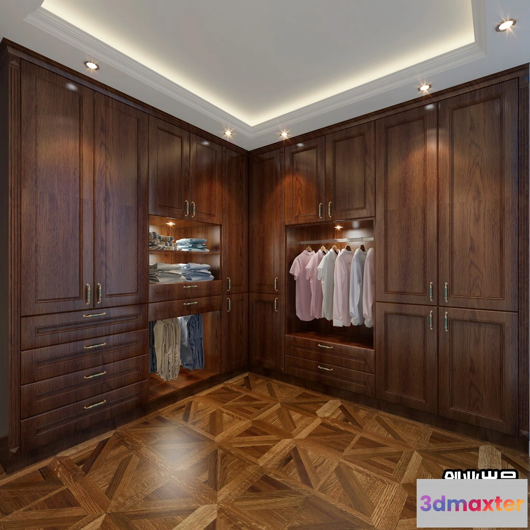 1386208 - Dressing Room 3D Interior Scene - American Style - 020 3D Max