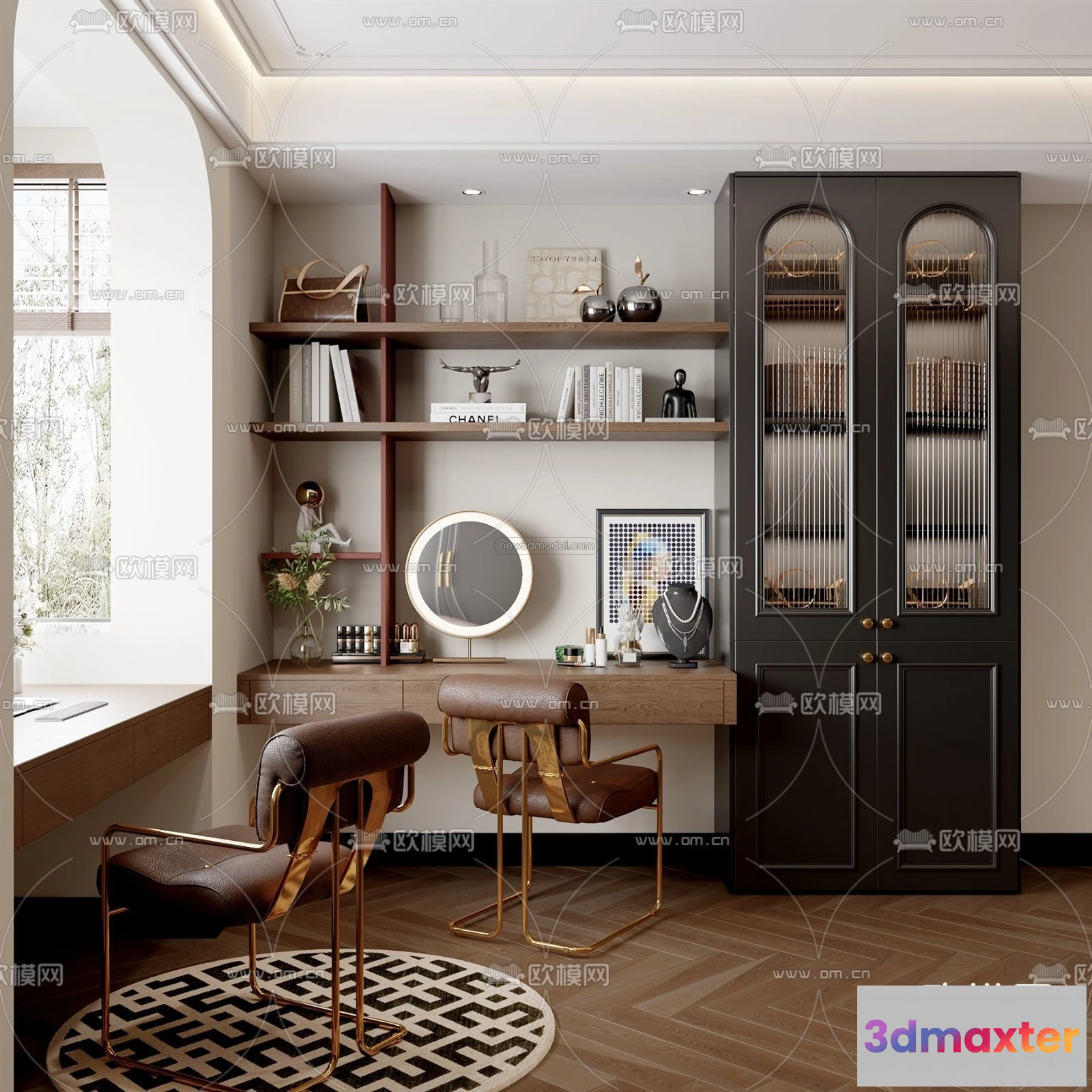 1572942 - Modern Style Interior 3D Blocks and 3D Models - Dressing Room 3D Scene - 679 3D Max