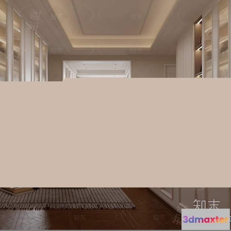 1572944 - Modern Style Interior 3D Blocks and 3D Models - Dressing Room 3D Scene - 680 3D Max