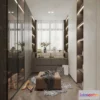 1572948 - Modern Style Interior 3D Blocks and 3D Models - Dressing Room 3D Scene - 682 3D Max