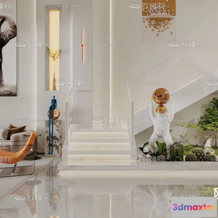 1239950 - DECORATION - ENTRANCE - VRAY  CORONA - 3D MODEL - 1099