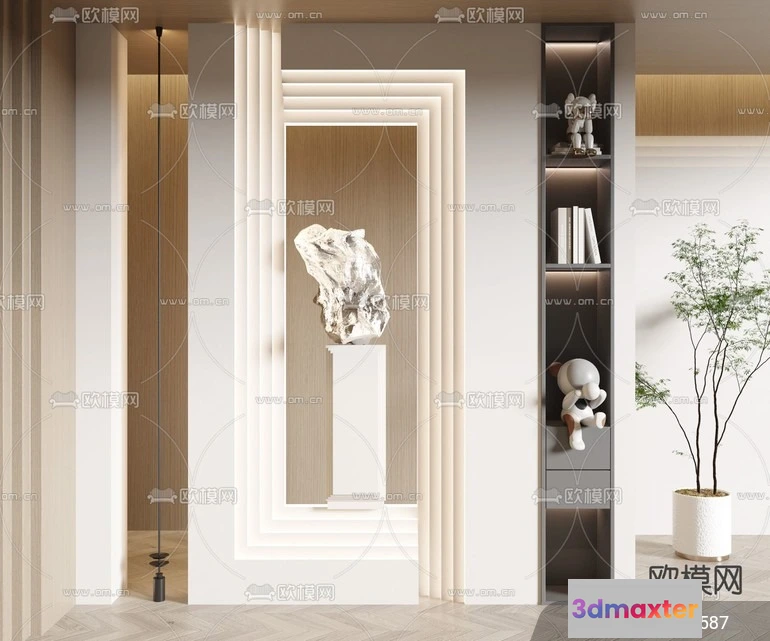 1239982 - DECORATION - ENTRANCE - VRAY  CORONA - 3D MODEL - 1115