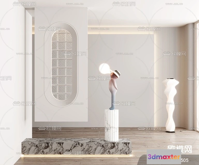 1240010 - DECORATION - ENTRANCE - VRAY  CORONA - 3D MODEL - 1129