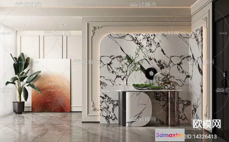 1240028 - DECORATION - ENTRANCE - VRAY  CORONA - 3D MODEL - 1138