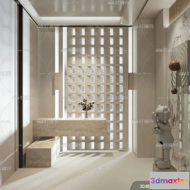 1240044 - DECORATION - ENTRANCE - VRAY  CORONA - 3D MODEL - 1146