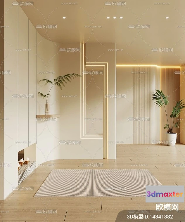 1240058 - DECORATION - ENTRANCE - VRAY  CORONA - 3D MODEL - 1153