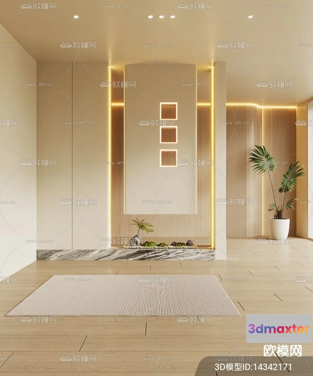 1240060 - DECORATION - ENTRANCE - VRAY  CORONA - 3D MODEL - 1154