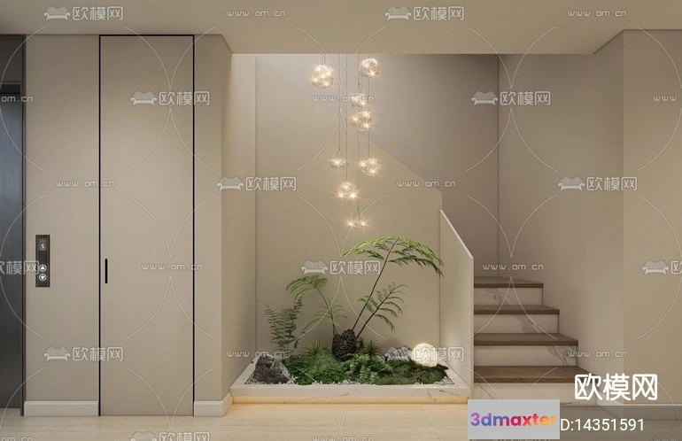 1240082 - DECORATION - ENTRANCE - VRAY  CORONA - 3D MODEL - 1165