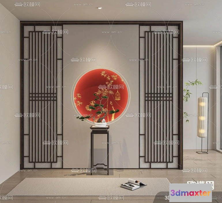 1240154 - DECORATION - ENTRANCE - VRAY  CORONA - 3D MODEL - 1201