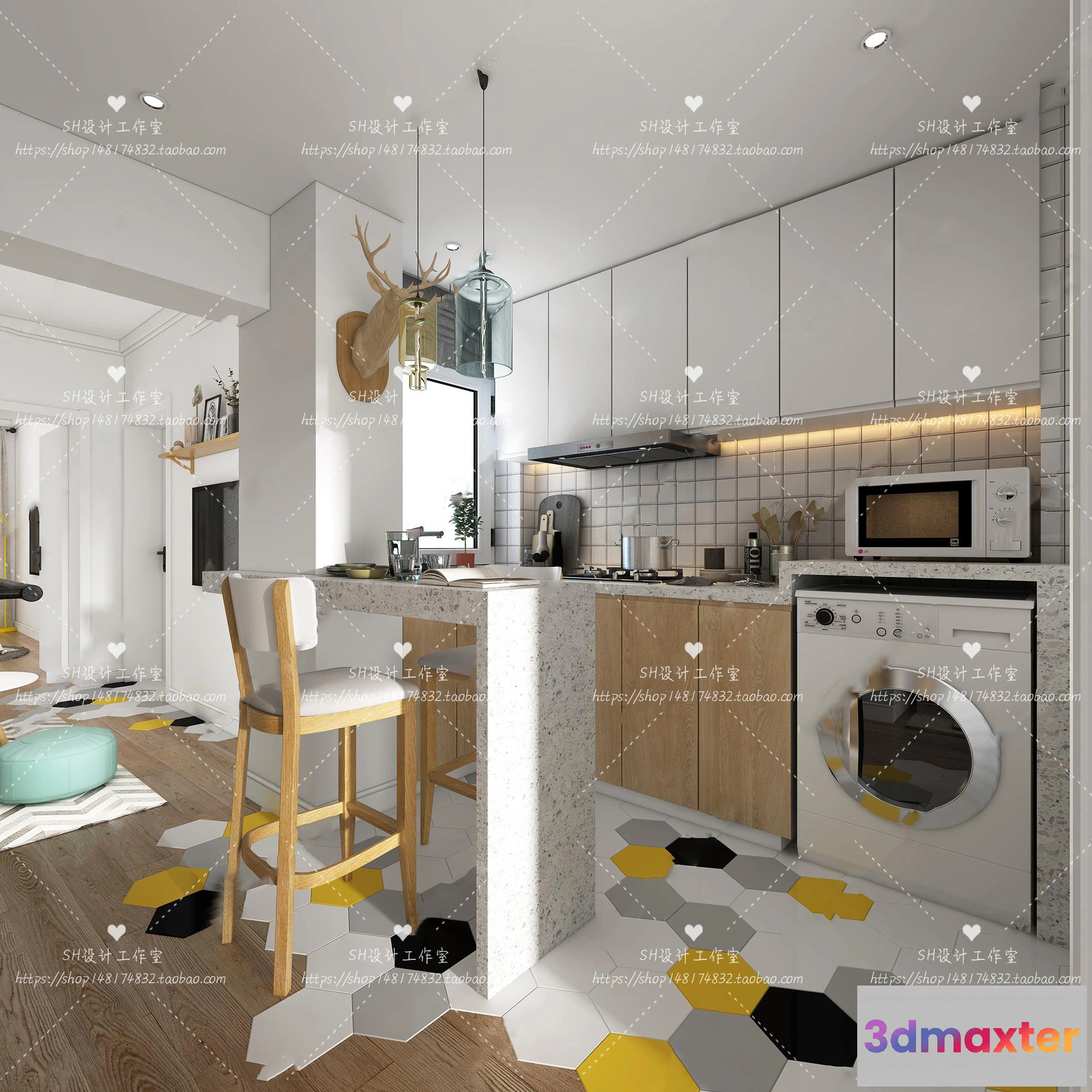 1116926 - KITCHEN 3D SCENES - VRAY RENDER - 12