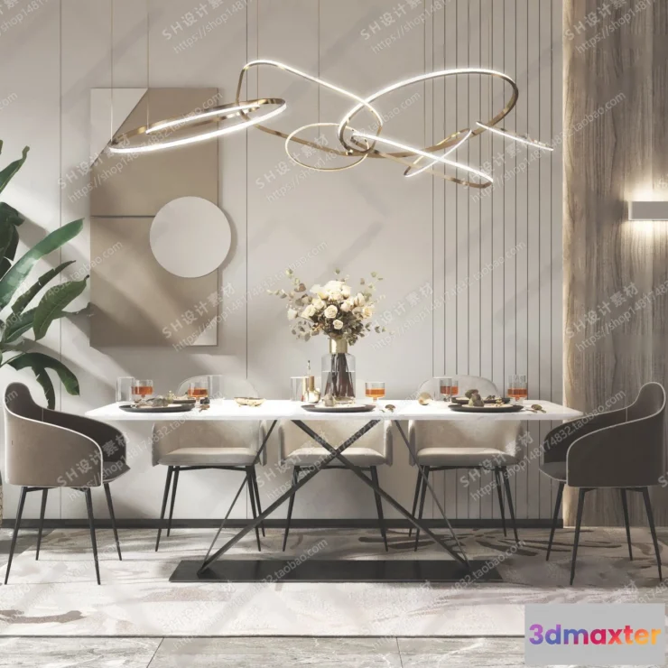 1126970 - Table And Chairs - 3D Models - 0620