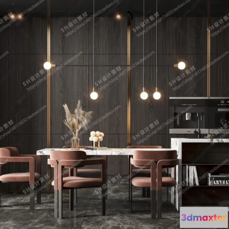 1126984 - Table And Chairs - 3D Models - 0627