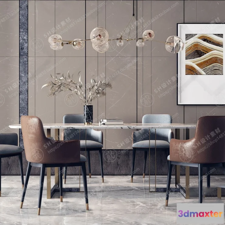 1127056 - Table And Chairs - 3D Models - 0663