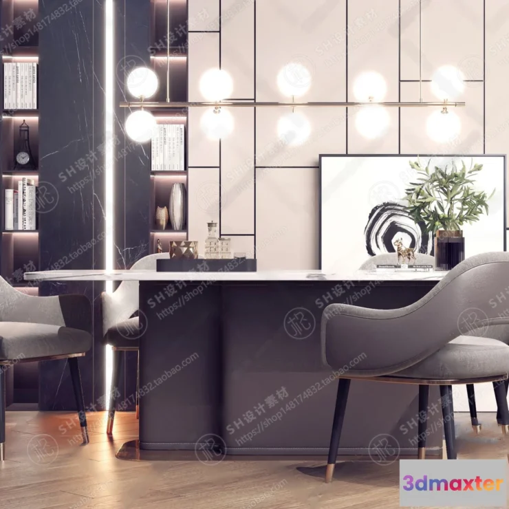 1127068 - Table And Chairs - 3D Models - 0669