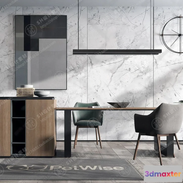 1127074 - Table And Chairs - 3D Models - 0672