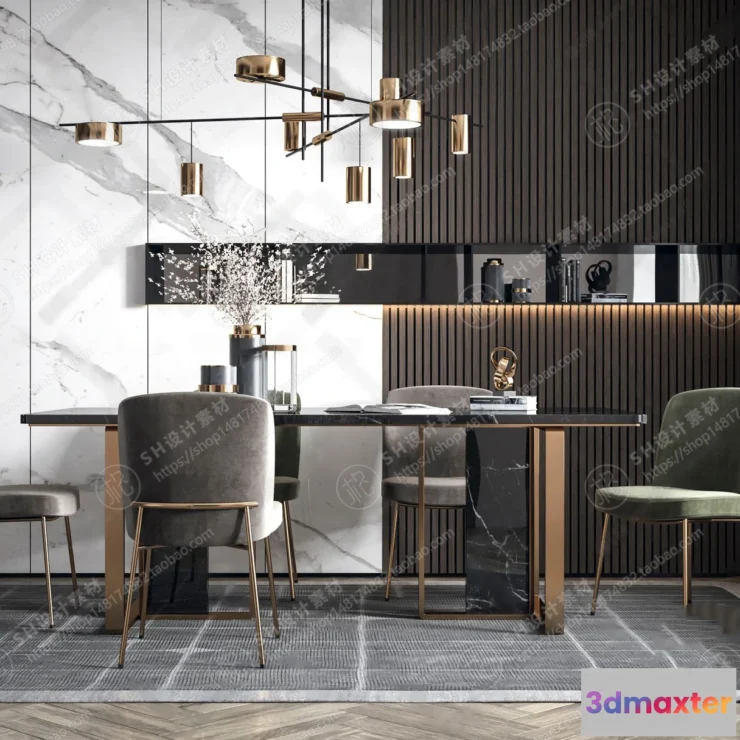 1127082 - Table And Chairs - 3D Models - 0676