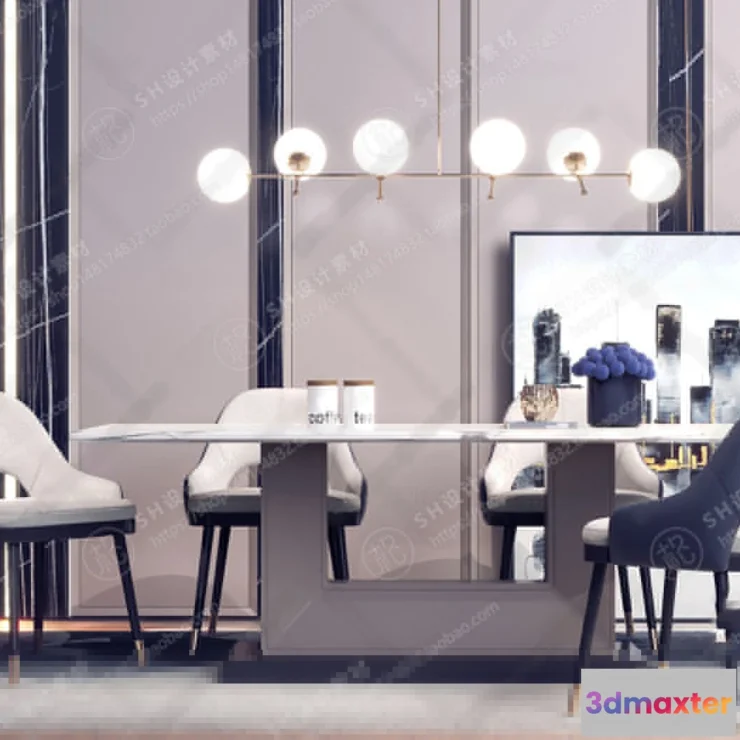 1127086 - Table And Chairs - 3D Models - 0678