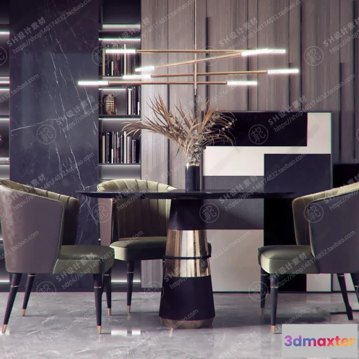 1127090 - Table And Chairs - 3D Models - 0680