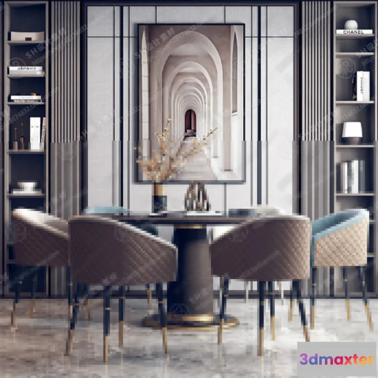 1127094 - Table And Chairs - 3D Models - 0682