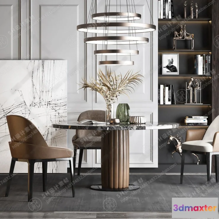 1127102 - Table And Chairs - 3D Models - 0686