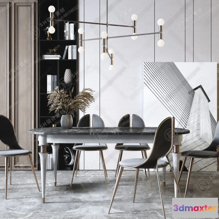 1127104 - Table And Chairs - 3D Models - 0687