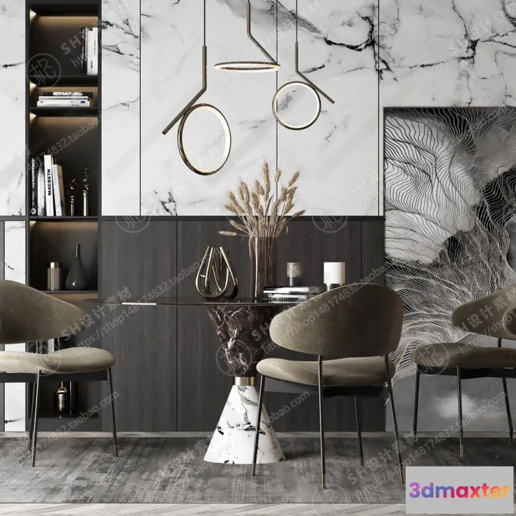 1127114 - Table And Chairs - 3D Models - 0692