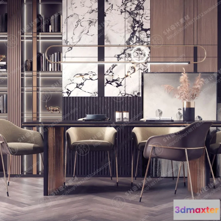 1127122 - Table And Chairs - 3D Models - 0696