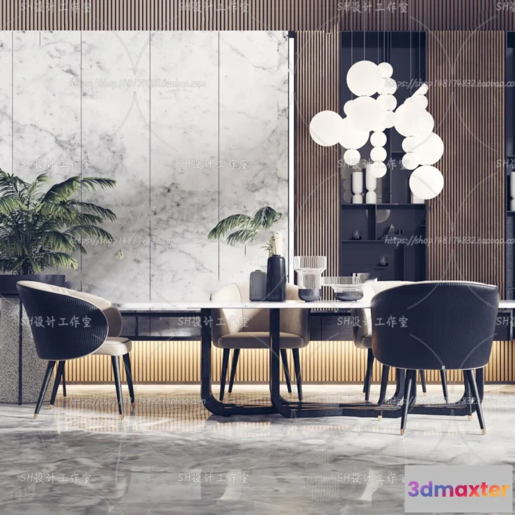 1127184 - Table And Chairs - 3D Models - 0727