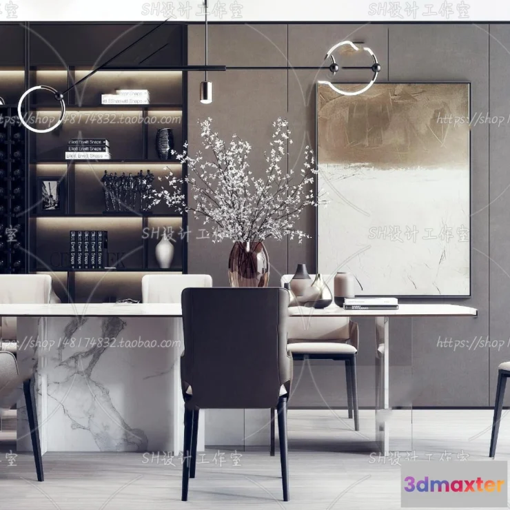 1127198 - Table And Chairs - 3D Models - 0734