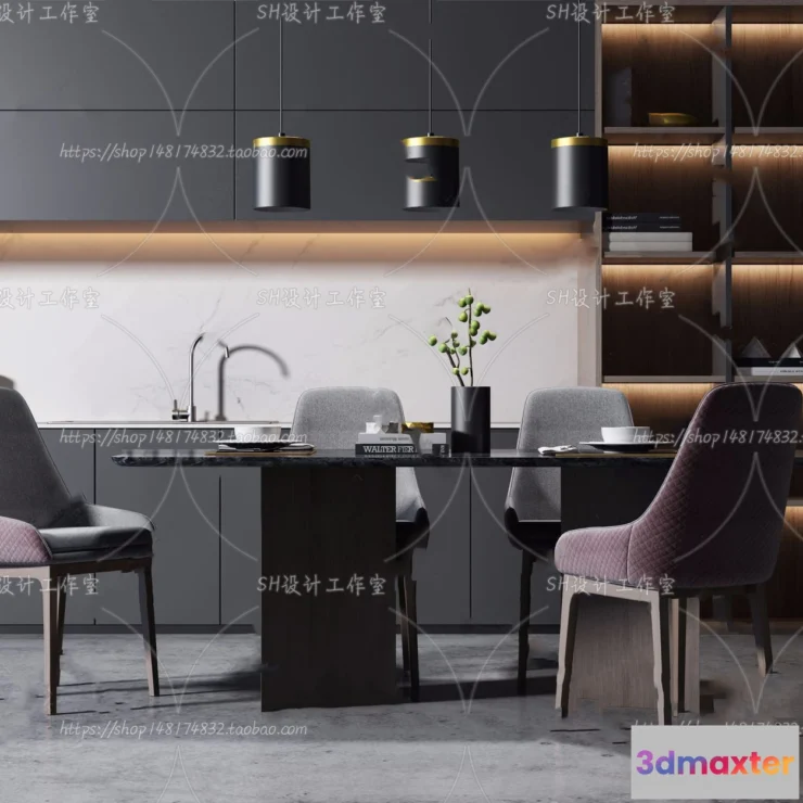 1127200 - Table And Chairs - 3D Models - 0735