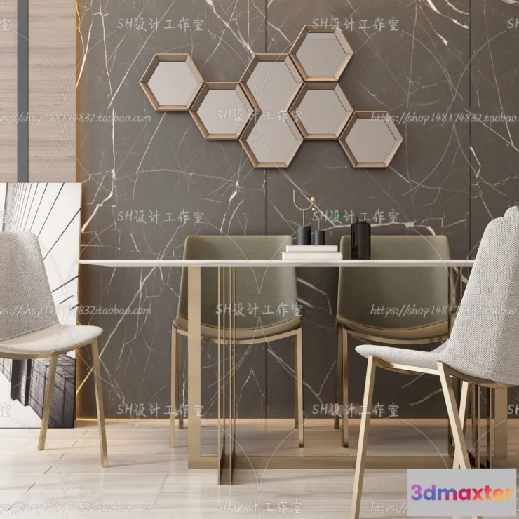 1127208 - Table And Chairs - 3D Models - 0739