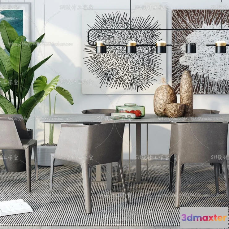 1127214 - Table And Chairs - 3D Models - 0742