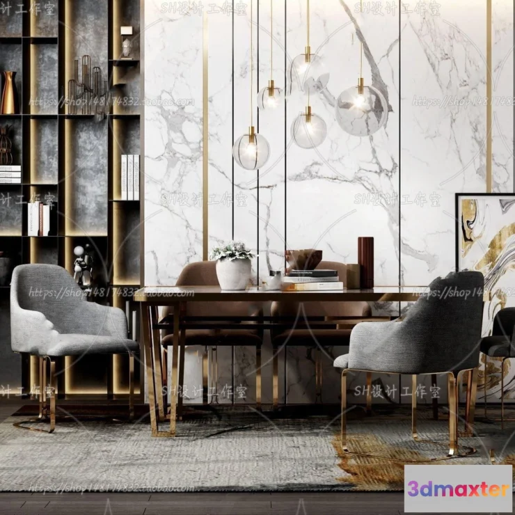 1127218 - Table And Chairs - 3D Models - 0744