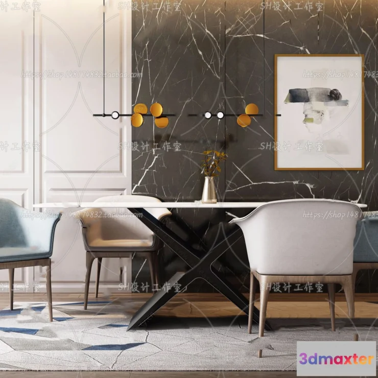 1127230 - Table And Chairs - 3D Models - 0750