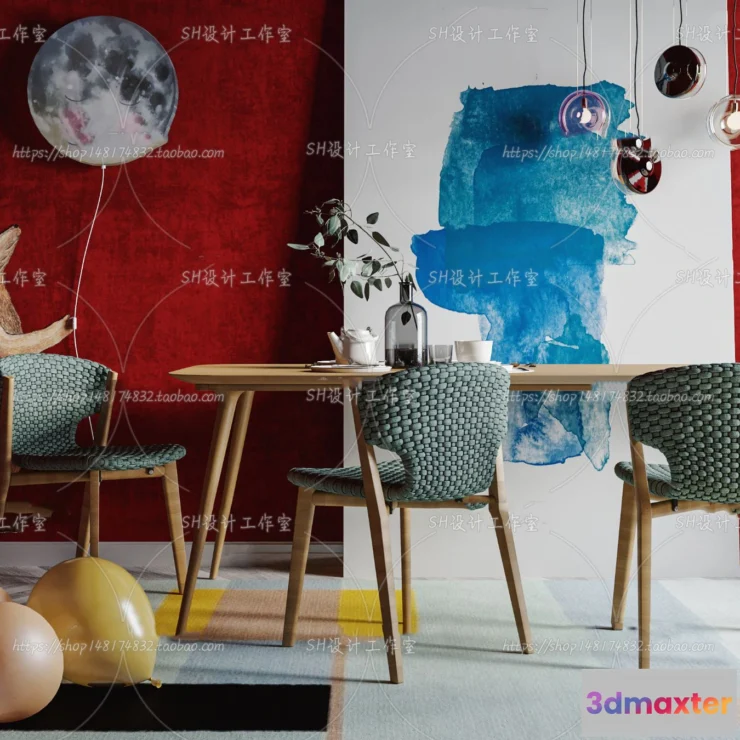 1127244 - Table And Chairs - 3D Models - 0757